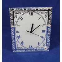 POVOKICI 20pcs Sublimation Blank Clock Glass Photo Frame 7.8 x 7.8 Picture Framed Wall Decor DIY Heat Transfer Press Printing