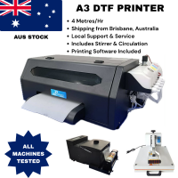 DTF XP600 Single Head A3 Printer + Powder Shaker and Oven Fully Auto All in One + 40x60 Heat Press