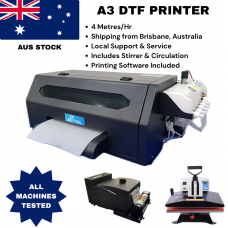 DTF XP600 Single Head A3 Printer + Powder Shaker and Oven Fully Auto All in One + 40x60 Swing Away Heat Press