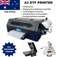 DTF XP600 Single Head A3 Printer + Mini Film Oven Heater Powder Dryer + 40x60 Flat Base Heat press