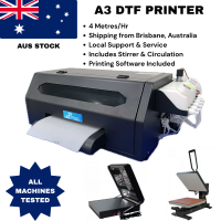DTF XP600 Single Head A3 Printer + Mini Film Oven Heater Powder Dryer + 38X45 Auto Open Heat Press