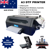 DTF XP600 Single Head A3 Printer + Mini Film Oven Heater Powder Dryer + 40x60 Swing away Heat press