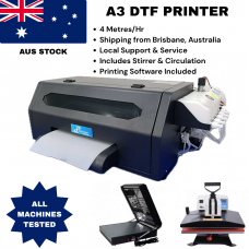 DTF XP600 Single Head A3 Printer + Mini Film Oven Heater Powder Dryer + 40x60 Swing away Heat press