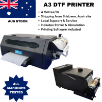 DTF XP600 Single Head A3 Printer + Powder Shaker and Oven Fully Auto All in One Combo Set