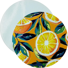 Glass Photo CUTTING BOARD 20cm Round Heat Transfer SUBLIMATION INK heat press