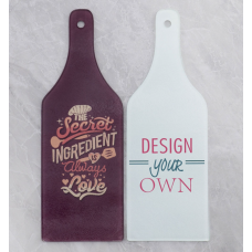 Glass Photo CUTTING BOARD 19x36cm Bottle Shape Heat Transfer SUBLIMATION INK heat press