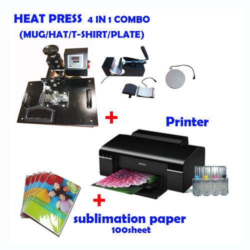 4 in 1 HEAT PRESS MACHINE Printer Sublimation paper / Discount