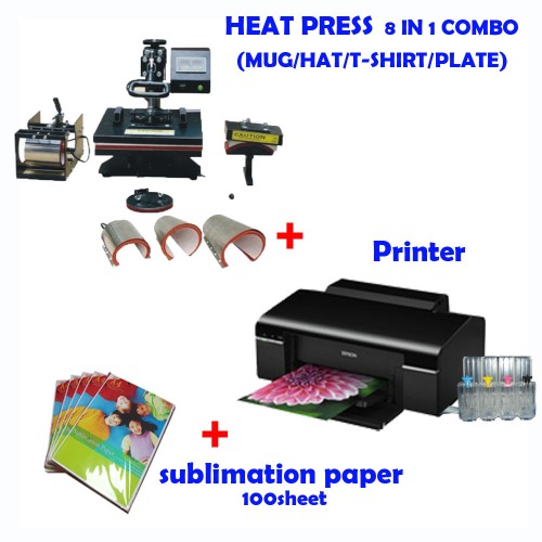 How to Use 8 in 1 Combo Sublimation Heat Press Machine 