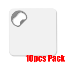 2in1 Polymer Coaster Bottle Opener Sublimation ink Heat press Transfer Printing - Cork Base or Fridge Magnet 10pcs