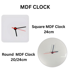 Clock MDF Hanging Photo Frame -- Round/Square for sublimation printing