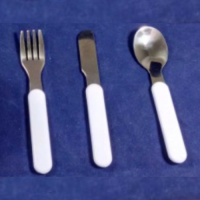 Kids Polymer Handle Stainless Steel Sublimation Fork/Knife/Spoon Cutlery 