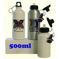 Blank aluminium water bottle for sublimation white 500ml best for sublimation ink
